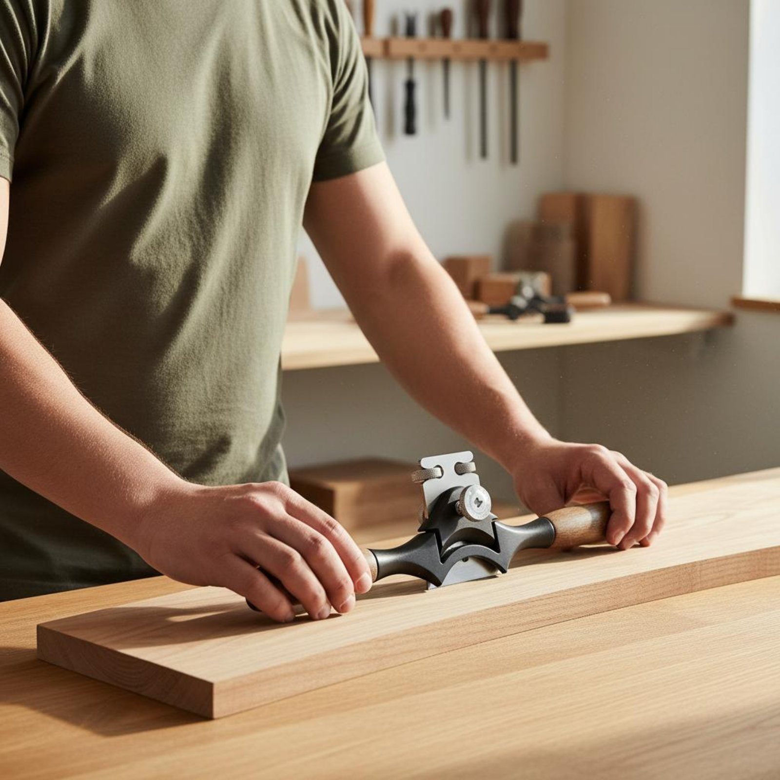 Spoke Shave Round - Concave Bottom Hand Plane Ergonomic Wooden