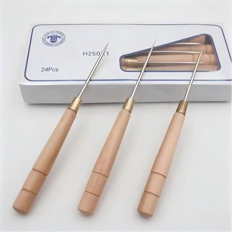 Woodworking Shoes - 3 PCS Wooden Handle Awl Tool
