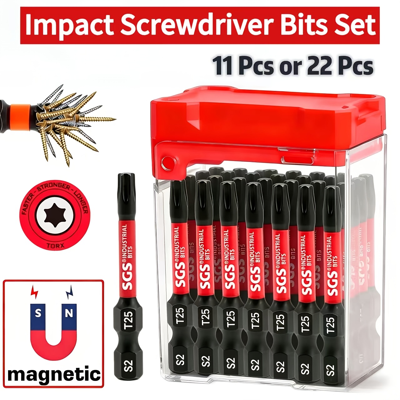 Woodworking Asmr - 11/22-Piece T25 Torx Magnetic Screwdriver Bit