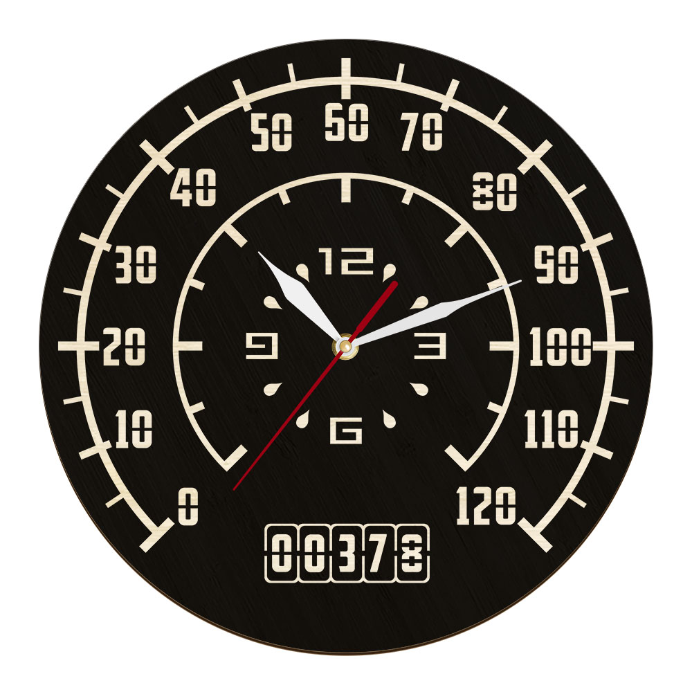 Woodworking Inspiration - Speedometer Car Dashboard Inspired Wood Wall