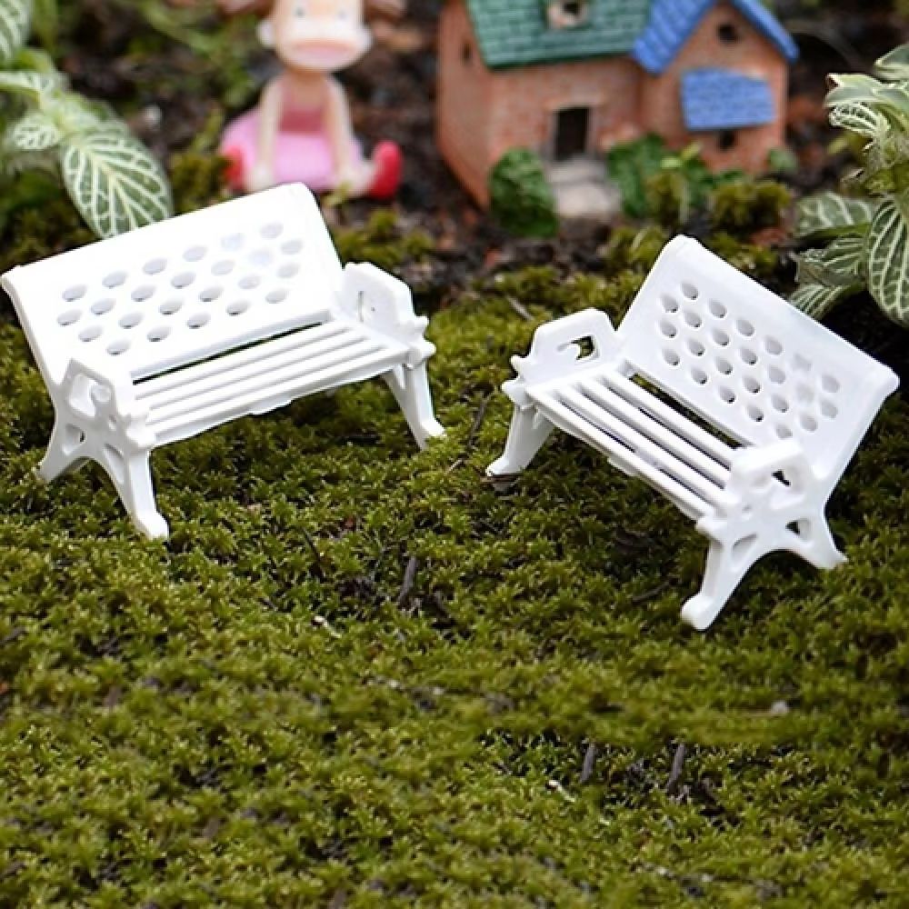 2Pcs Mini Park Seat Bench Cute - огляд і ціна Woodworking Resin
