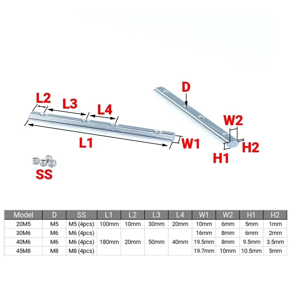 4Pcs V-Slot T-Slot Joiner 180  - огляд і ціна Woodworking Joints