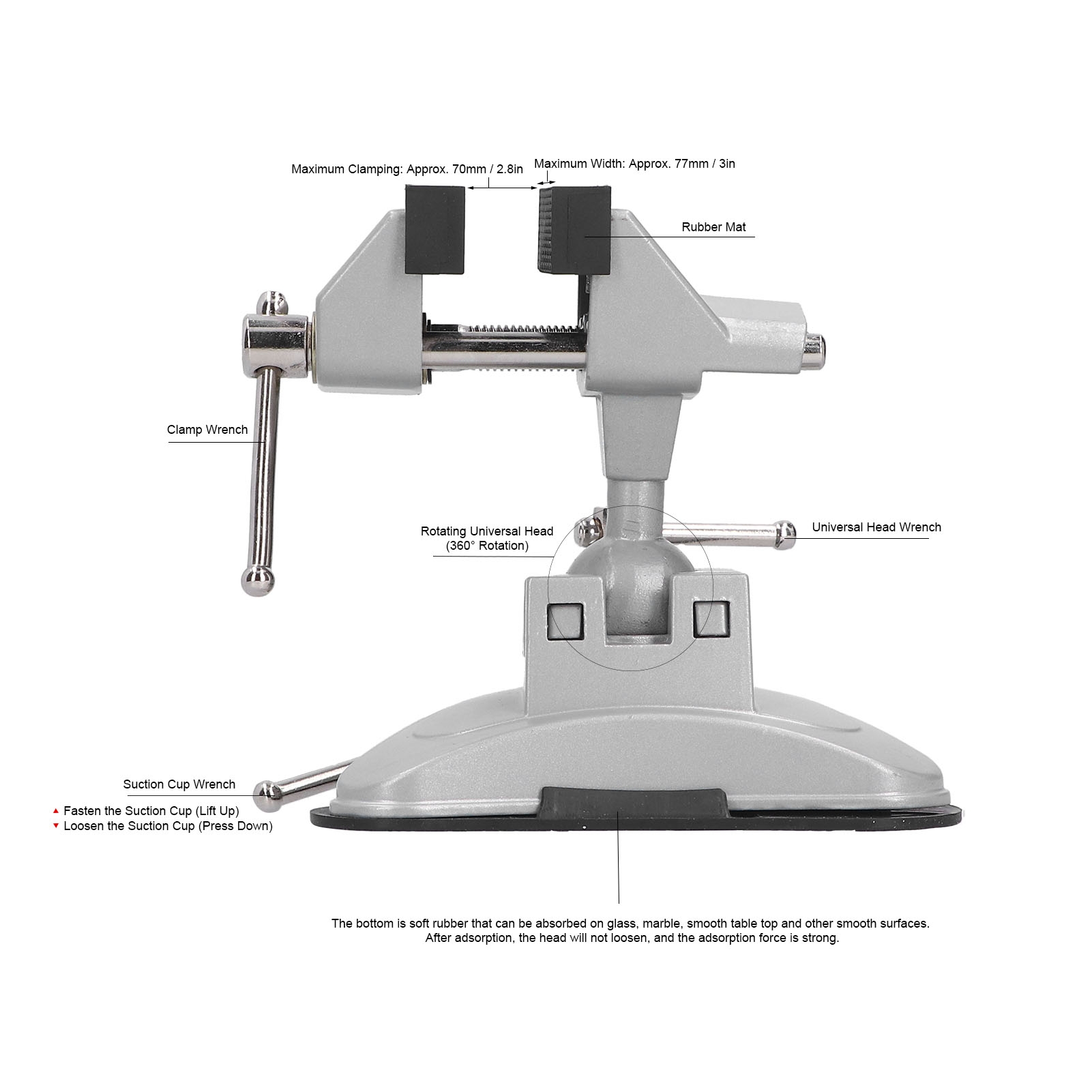 Bench Vise Flat Push Type Mini - огляд і ціна Woodworking Vise Types