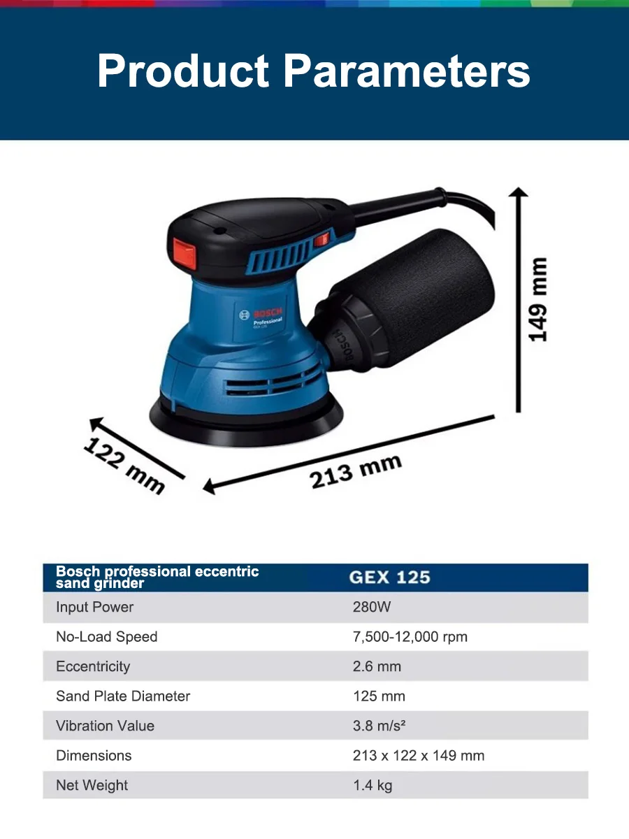 Bosch GEX125 280W Multifunctio - огляд і ціна Woodworking Machine