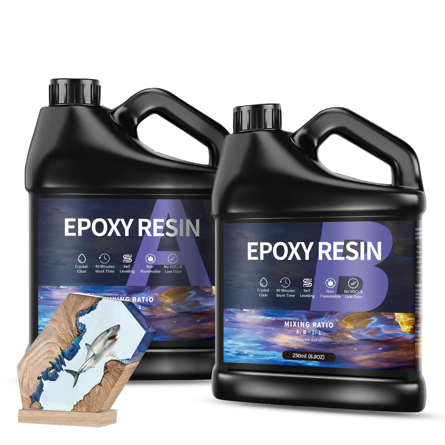 500g/1000g  AB Epoxy Resin Glu - огляд і ціна Woodworking Resin