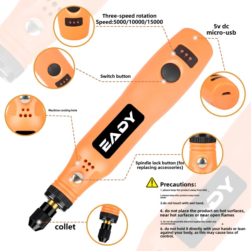 USB Cordless Rotary Tool Kit – - огляд і ціна Woodworking Product