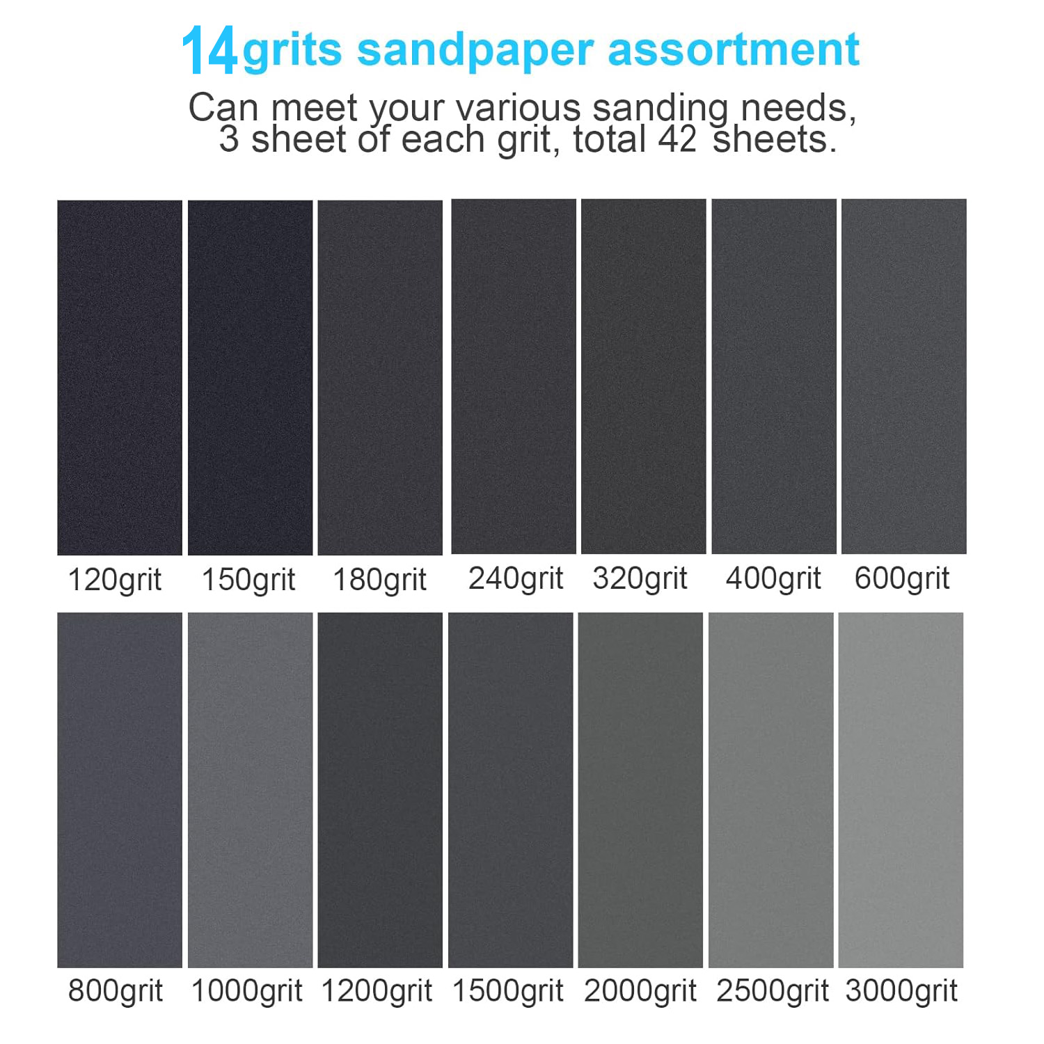 42Pcs Dry Wet Sandpaper Set, 1 - огляд і ціна Furniture And Woodworking