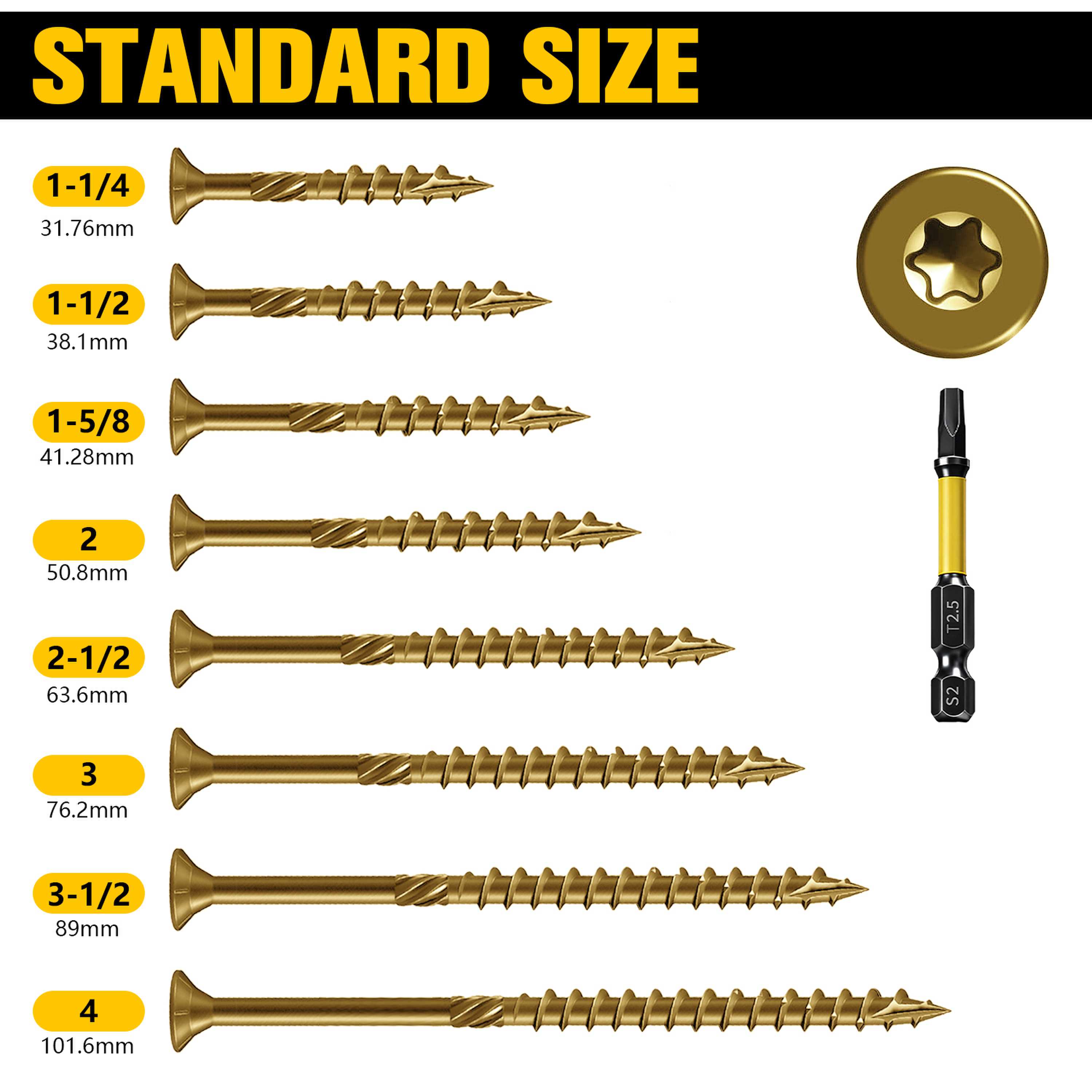 VKKM 70Pcs #10×4 Inch Golden T - огляд і ціна Lumber Woodworking