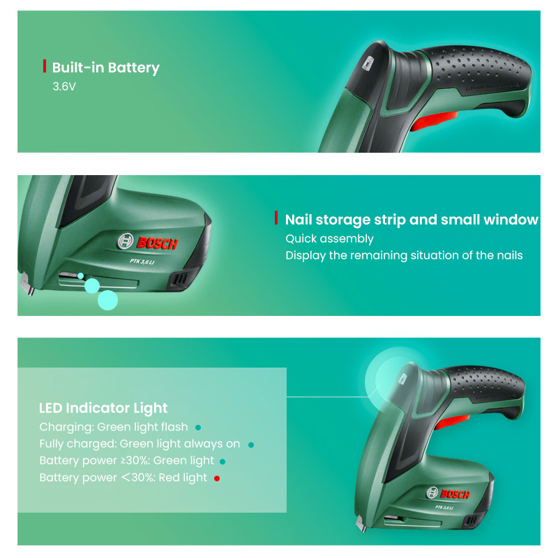 Bosch PTK 3.6 Li Cordless Nail - огляд і ціна Furniture And Woodworking