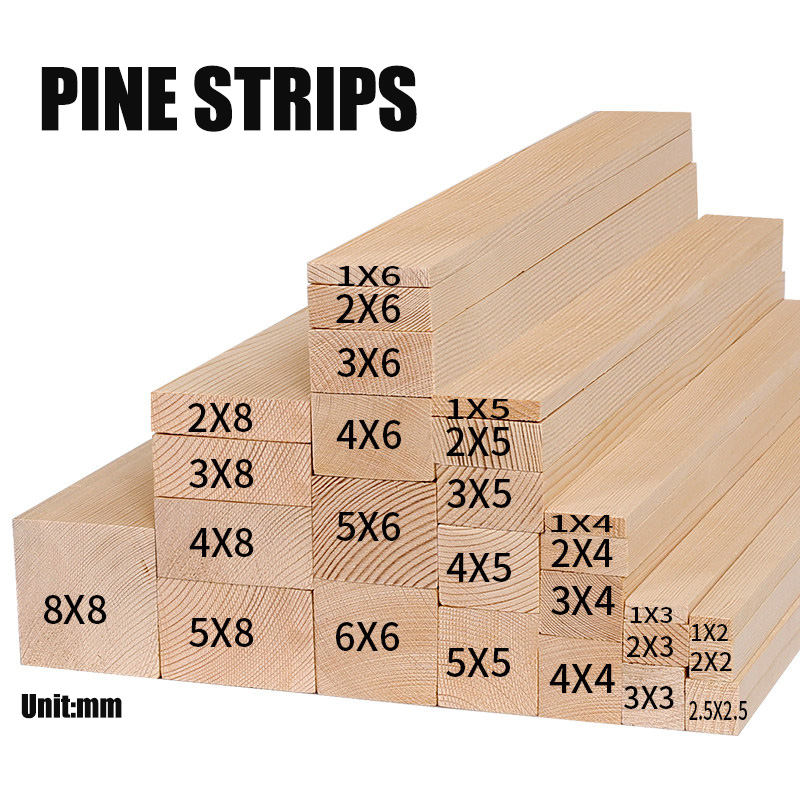 Length 10-100cm Solid Pine Woo - огляд і ціна Lumber Woodworking
